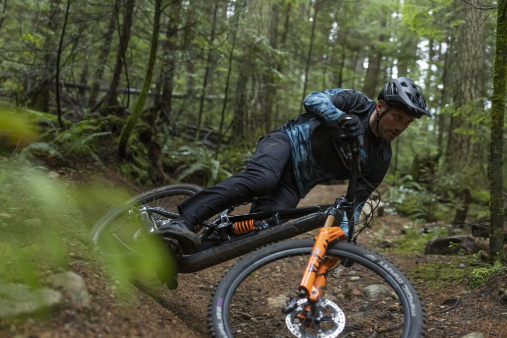 Thomas Vanderham mountain biking on Vancouver's North Shore.