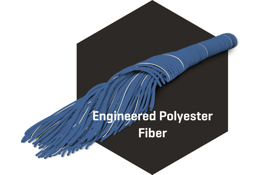 engineered poly fibers